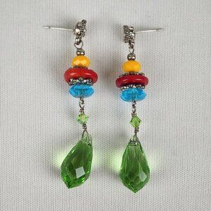 Colorful Beaded Drop Earrings